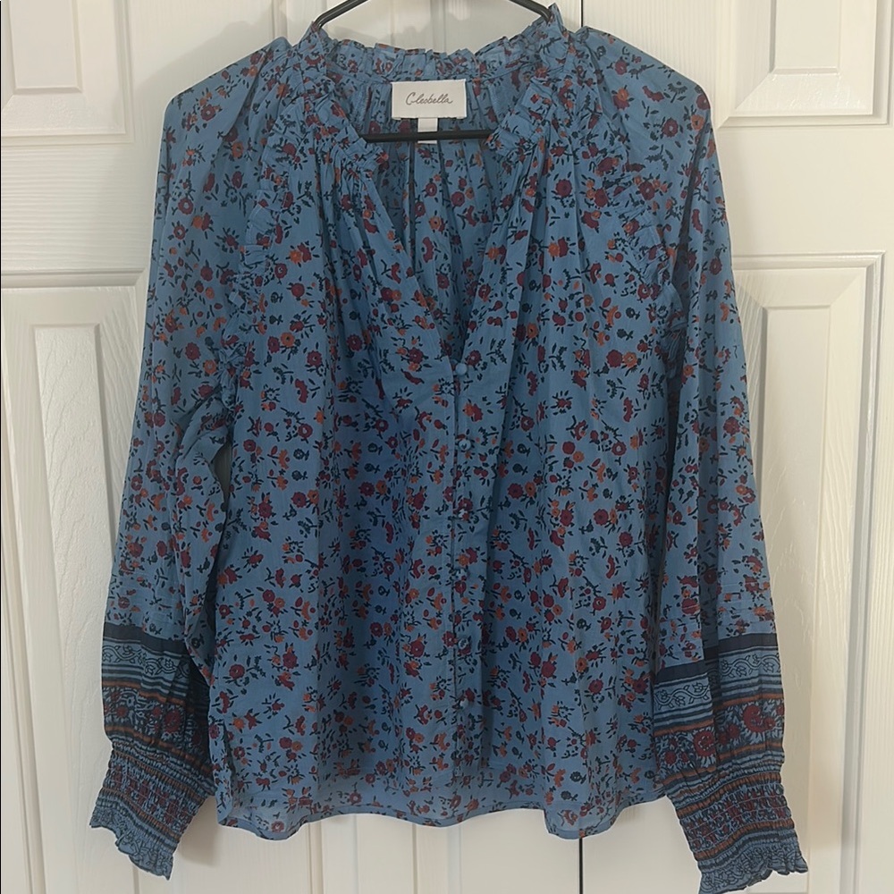 Cleobella Blue Floral Women's Top